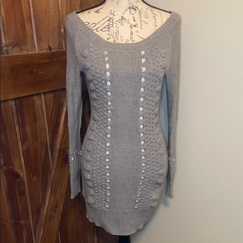Guess by Marciano Gray Knit Mini Dress